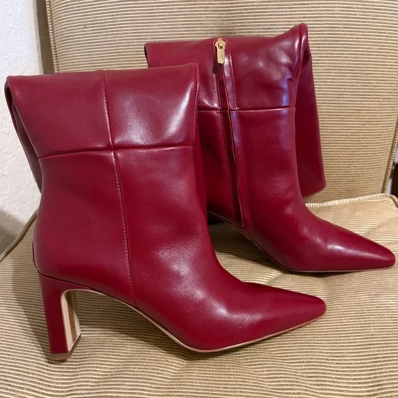 🎉NWOT Sam Edelman Sylvia Leather Knee-High Dress Boots - Size 9 - Picture 3 of 17
